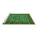 Sideview of Machine Washable Oriental Green Industrial Area Rugs, wshurb2389grn