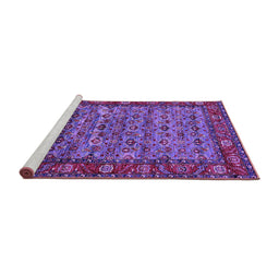 Sideview of Machine Washable Oriental Purple Industrial Area Rugs, wshurb2389pur