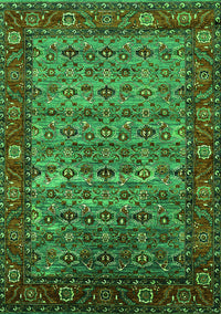 Oriental Green Industrial Rug, urb2389grn