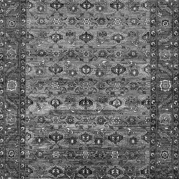 Machine Washable Oriental Gray Industrial Rug, wshurb2389gry