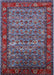 Mid-Century Modern Light Purple Blue Oriental Rug, urb2389