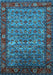 Oriental Light Blue Industrial Rug, urb2389lblu