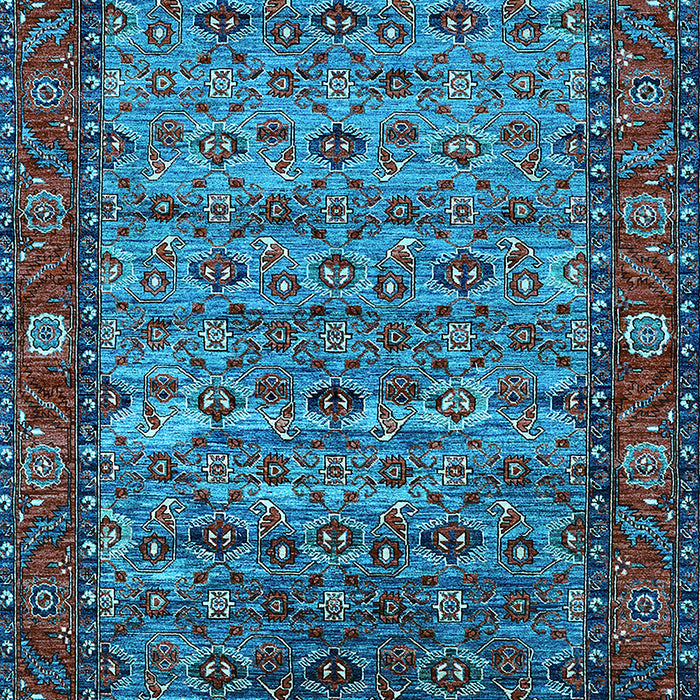 Oriental Light Blue Industrial Rug, urb2389lblu
