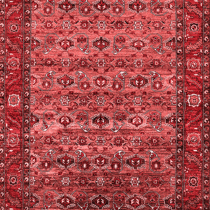 Machine Washable Oriental Red Industrial Rug, wshurb2389red