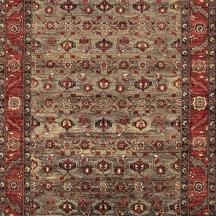 Machine Washable Oriental Brown Industrial Rug, wshurb2389brn