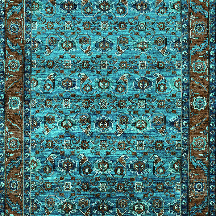 Oriental Turquoise Industrial Rug, urb2389turq