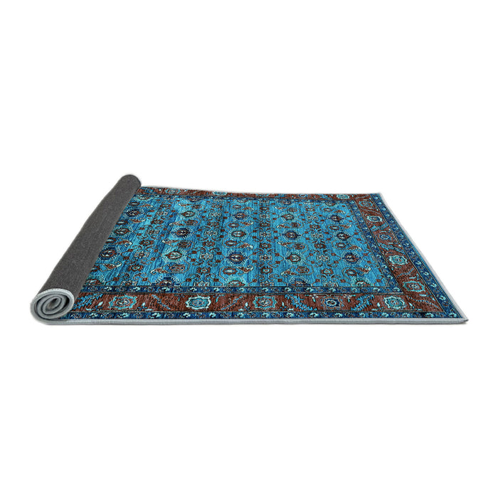 Sideview of Oriental Light Blue Industrial Rug, urb2389lblu