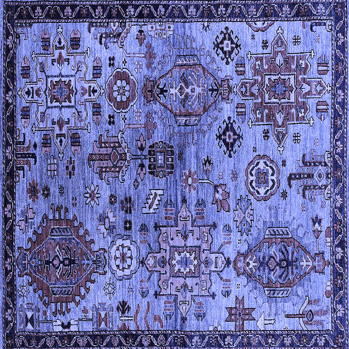 Square Oriental Blue Industrial Rug, urb2390blu