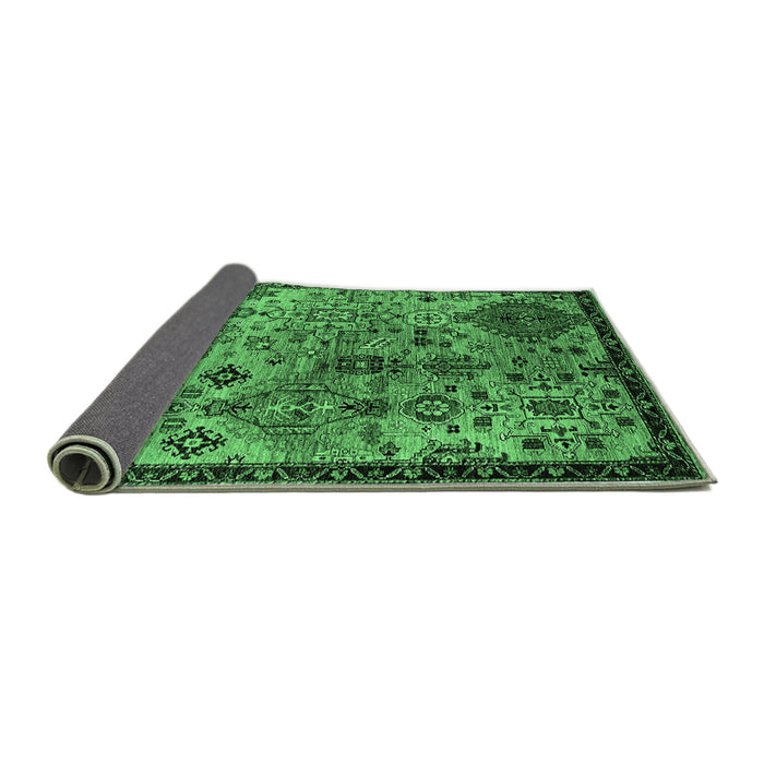 Sideview of Oriental Emerald Green Industrial Rug, urb2390emgrn