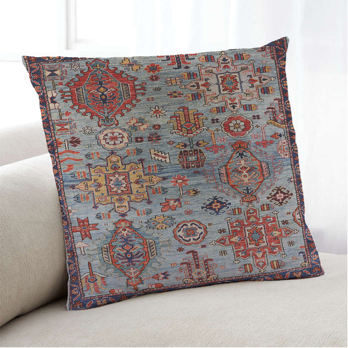 Lifestyle Image of Mid-Century Modern Urban Square Dark Gray Throw Pillow, 18 inch by 18 inch, pwurb2390