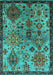 Oriental Turquoise Industrial Rug, urb2390turq