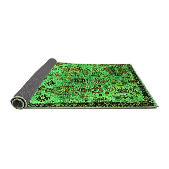 Sideview of Oriental Green Industrial Rug, urb2390grn