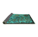 Sideview of Oriental Turquoise Industrial Rug, urb2390turq