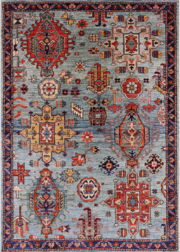 Mid-Century Modern Dark Gray Oriental Rug, urb2390