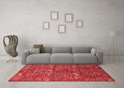 Industrial Red Washable Rugs