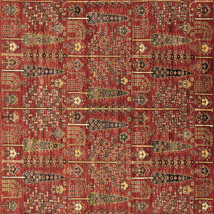Square Oriental Brown Industrial Rug, urb2391brn