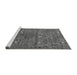 Sideview of Machine Washable Oriental Gray Industrial Rug, wshurb2391gry