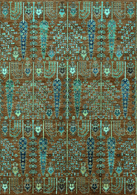 Oriental Turquoise Industrial Rug, urb2391turq