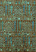 Oriental Turquoise Industrial Rug, urb2391turq