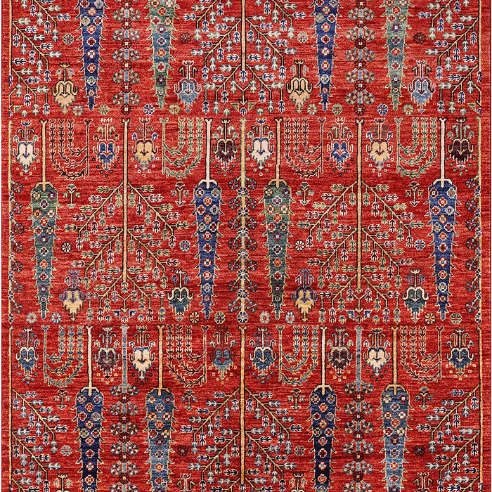 Mid-Century Modern Red Oriental Rug, urb2391