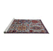 Sideview of Machine Washable Industrial Modern Dark Gray Rug, wshurb2392