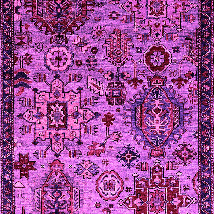 Machine Washable Oriental Pink Industrial Rug, wshurb2392pnk