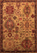 Machine Washable Oriental Orange Industrial Area Rugs, wshurb2392org