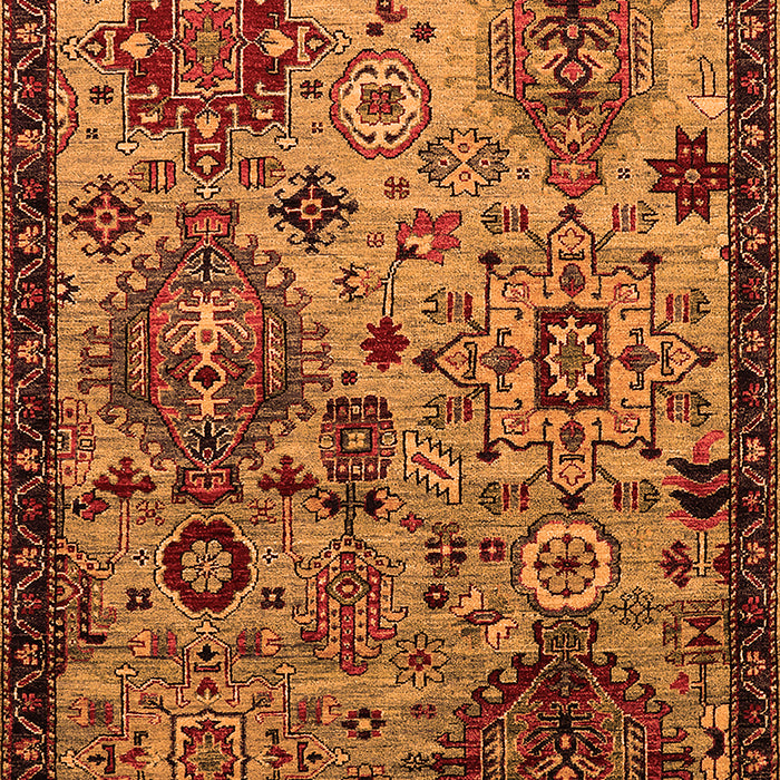 Machine Washable Oriental Orange Industrial Area Rugs, wshurb2392org