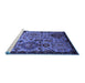 Sideview of Machine Washable Oriental Blue Industrial Rug, wshurb2392blu