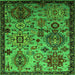 Square Oriental Green Industrial Rug, urb2392grn