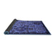 Sideview of Oriental Blue Industrial Rug, urb2392blu