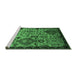 Sideview of Machine Washable Oriental Emerald Green Industrial Area Rugs, wshurb2392emgrn