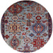 Round Machine Washable Industrial Modern Dark Gray Rug, wshurb2392