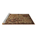 Sideview of Machine Washable Oriental Brown Industrial Rug, wshurb2392brn