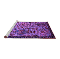 Sideview of Machine Washable Oriental Purple Industrial Area Rugs, wshurb2392pur