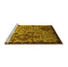 Sideview of Machine Washable Oriental Yellow Industrial Rug, wshurb2392yw