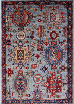 Mid-Century Modern Dark Gray Oriental Rug, urb2392