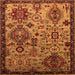 Square Oriental Orange Industrial Rug, urb2392org