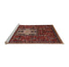 Sideview of Machine Washable Industrial Modern Crimson Red Rug, wshurb2393