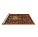 Sideview of Machine Washable Oriental Brown Industrial Rug, wshurb2393brn