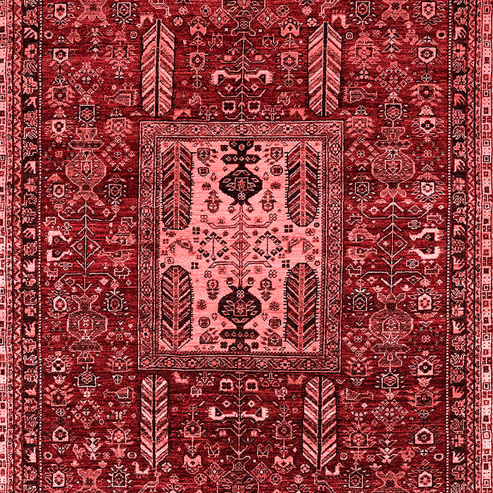 Machine Washable Oriental Red Industrial Rug, wshurb2393red