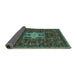 Sideview of Oriental Turquoise Industrial Rug, urb2393turq