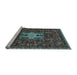 Sideview of Machine Washable Oriental Light Blue Industrial Rug, wshurb2393lblu