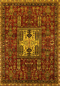 Oriental Yellow Industrial Rug, urb2393yw