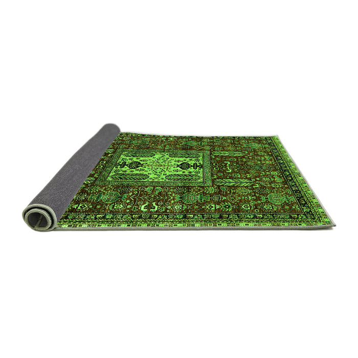 Sideview of Oriental Green Industrial Rug, urb2393grn