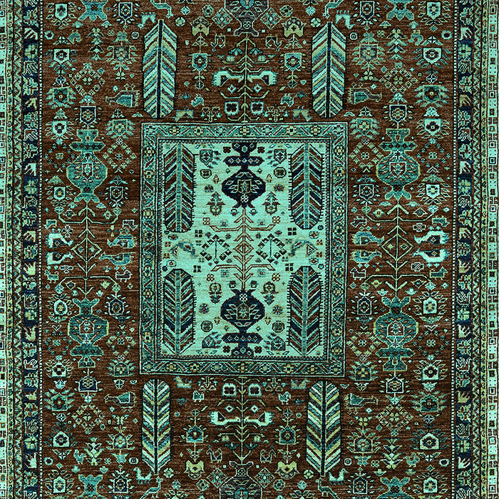 Oriental Turquoise Industrial Rug, urb2393turq