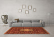 Machine Washable Oriental Orange Industrial Area Rugs in a Living Room, wshurb2393org