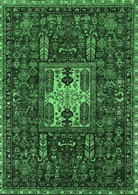 Oriental Emerald Green Industrial Rug, urb2393emgrn