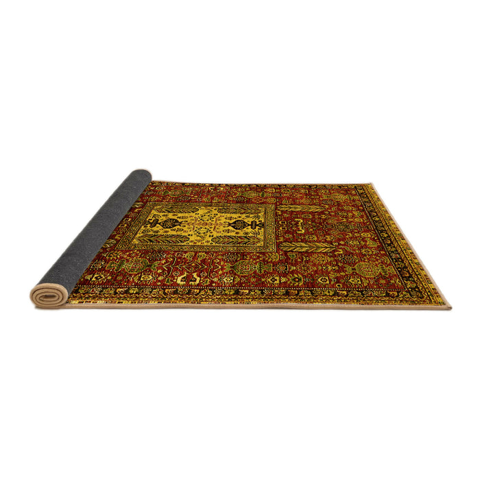 Sideview of Oriental Yellow Industrial Rug, urb2393yw