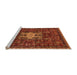 Sideview of Machine Washable Oriental Orange Industrial Area Rugs, wshurb2393org